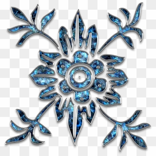 Decor Ornament Jewelry Star Glitter Drop Flower - Floral Tattoo Png Clipart