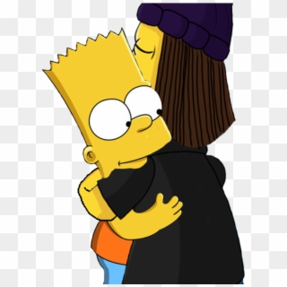 Bart Hugging Jimbo Like Friends - Cartoon Clipart