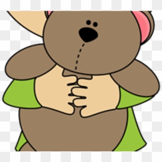 Bear Images Gallery For - Hugging A Stuffed Animal Clipart - Png Download
