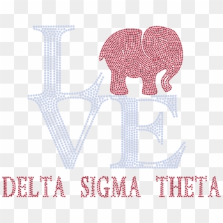 Delta Sigma Theta Love Transfer - Elephant Clipart