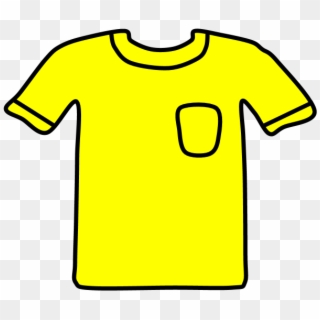 T-shirt, Pocket, Yellow, Png - Active Shirt Clipart