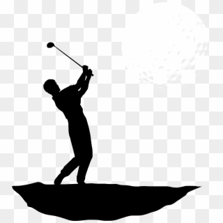 Golf Swing Silhouette Clipart