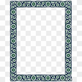 Picture Frames Tile Ornament Lines And Leaves By Acton - Persian Tile Frame Clipart