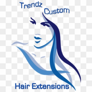 Trendz Custom Hair Extensions - Woman Long Hair Vector Clipart