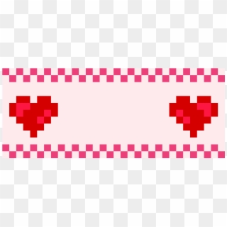 Basic Heart Banner - Cross-stitch Clipart