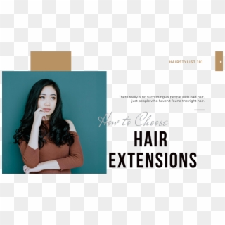 How To Choose Clip-in Hair Extensions Like A Pro - Girl - Png Download