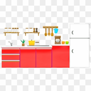 Refrigerator Kitchen Stove Stink Cupboards Cooking - キッチン イラスト フリー 素材 Clipart