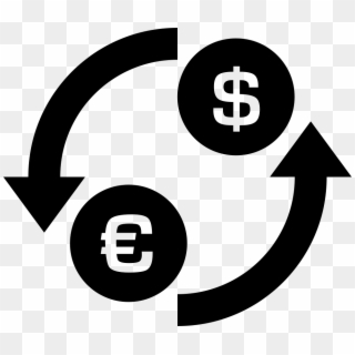 Money Exchange Dollar Euro Symbol Comments - Euro To Dollar Icon Clipart