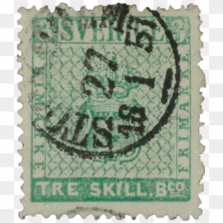 Tre Skilling Green, - Postage Stamp Clipart