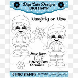 Elf Cuties Digi Stamp-christmas, Elf, Elves - Candy Corn Clipart