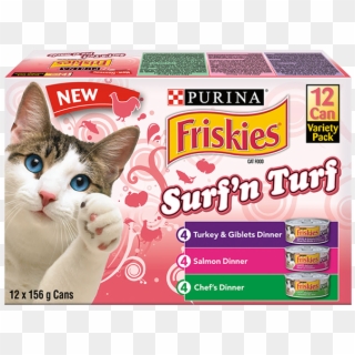 Friskies Wet Cat Tasty Surf And Turf Variety - Friskies Clipart