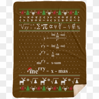 Funny Math Teacher Ugly Christmas Sweater Extra Large - Commemorative Plaque Clipart