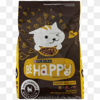 Purina Be Happy Cat Food Poultry Pair-adise Crunchies, - Happy Clipart