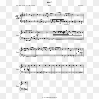 Meh Sheet Music Composed By Narwahls 1 Of 1 Pages - Kakariko Village Sheet Music Clipart