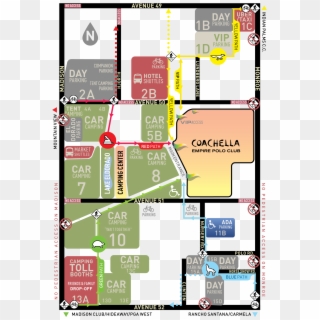Venue Parking Camping Camping Center Directions - Coachella Stage Map 2019 Clipart