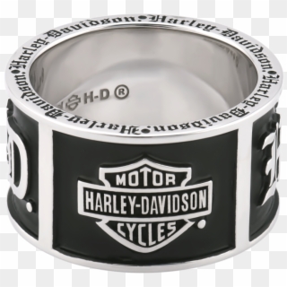 Harley-davidson® Men's Black Old English Sterling Silver - Harley Davidson Clipart