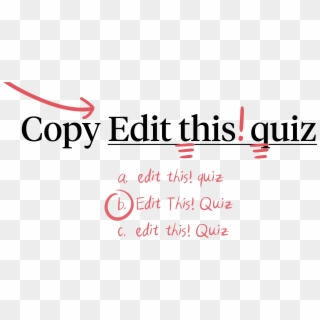 Copy Edit This Quiz - Calligraphy Clipart