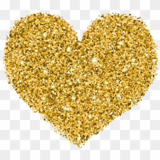 View Full Size - Transparent Golden Hearts Clipart