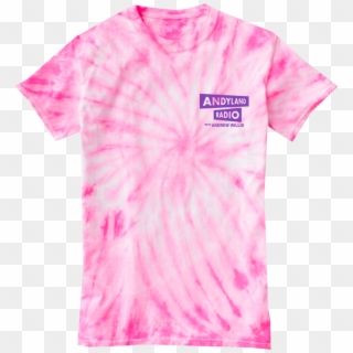 Official Andyland Radio Pink Tie Dye T-shirt , Png - Shirt Clipart
