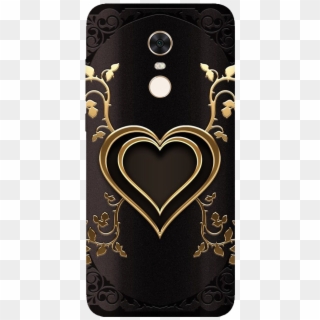 Double Golden Heart Printed Case Cover For Redmi 5 - Wallpaper Clipart