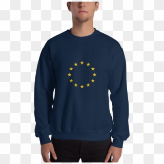Classic Eu Flag Sweatshirt Eu Sweater White - Crew Neck Clipart