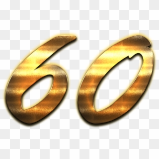 60 Number Golden Png - Transparent Gold 60 Png Clipart