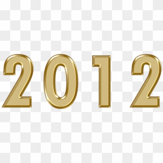 2012 Gold Numbers Clipart