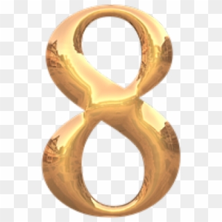 Images Numbers - Number 8 Gold Transparent Clipart