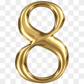 8 Number Png High Quality Image - Gold 8 Png Clipart