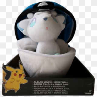 Tomy Pokemon Clip N Carry Pokeball Alolan Vulpix & - Stuffed Toy - Png Download