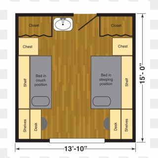 Coleman Room Diagram And Floor Plan - Small Dorm Floor Plans Clipart