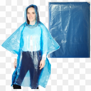 Adult Blue Rain Poncho Box Of - Blue Rain Poncho Clipart