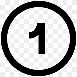 Number One Png Black And White - Round Add Button Clipart
