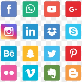 Social Media Icons Grey Png Clipart
