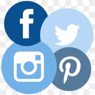 Social Media Circle Icons - Social Media Logos Red Background Clipart