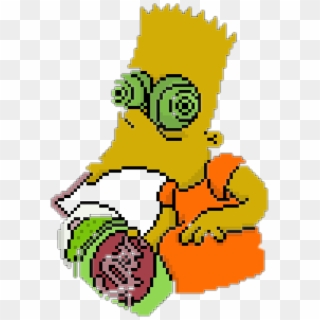 Grunge Sticker - Bart The Simpsons Pixel Art Clipart (#583976) - PikPng