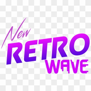 Retro Retrowave Font Aesthetic Vaporwave Png Sticker - Graphic Design Clipart