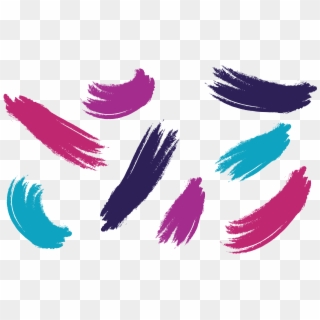 Coloring Brush Stroke Vector, Pink, Blue, Dark Blue - Brush Stroke Icon Png Clipart