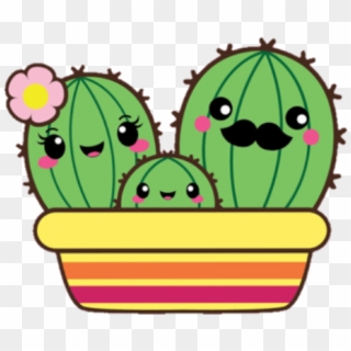 Cactus Cute Kawaii Family Nopal - Cute Cactus Family Clipart