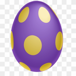 Purple Dotted Easter Egg Png Clipairt Picture - Printable Easter Eggs Clipart Transparent Png