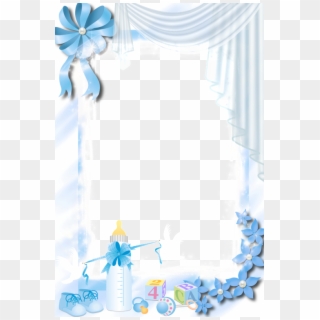 Transparent Blue Png Baby Frame - Png Baby Photo Frames Clipart