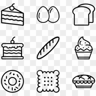 Bakery And Cake - Hand Drawn Icon Png Clipart