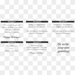 What To Write In A Holiday Greeting Card Greetings - Business Christmas Card Note Clipart