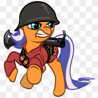 Desert-sage, Ponified, Safe, Soldier, Solo, Team Fortress - Cartoon Clipart