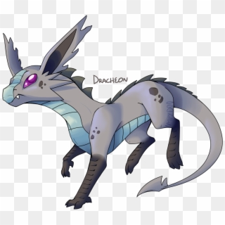 Dragon Evolves From Eevee While Holding A Dragon Scale - Pokemon As Dragons Eeveelutions Clipart