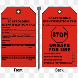 Stop Unsafe For Use Scaffold Tag - Scaffold Do Not Use Tags Clipart