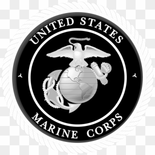 Usmc Logo Black And White - Marine Corps Seal Svg Clipart
