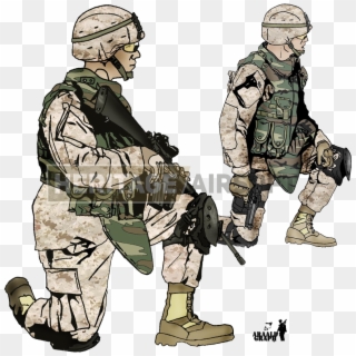 Marines In The Gulf - Us Marine Loadout Clipart