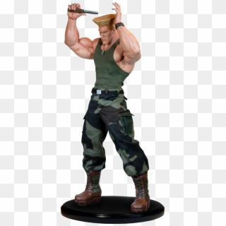 Guile Mixed Media Statue - Guile Street Fighter Png Clipart