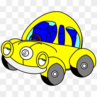Beetle Car Sleepy Funny Yellow Png Image - Vw Beetle Yellow Cartoon Clipart